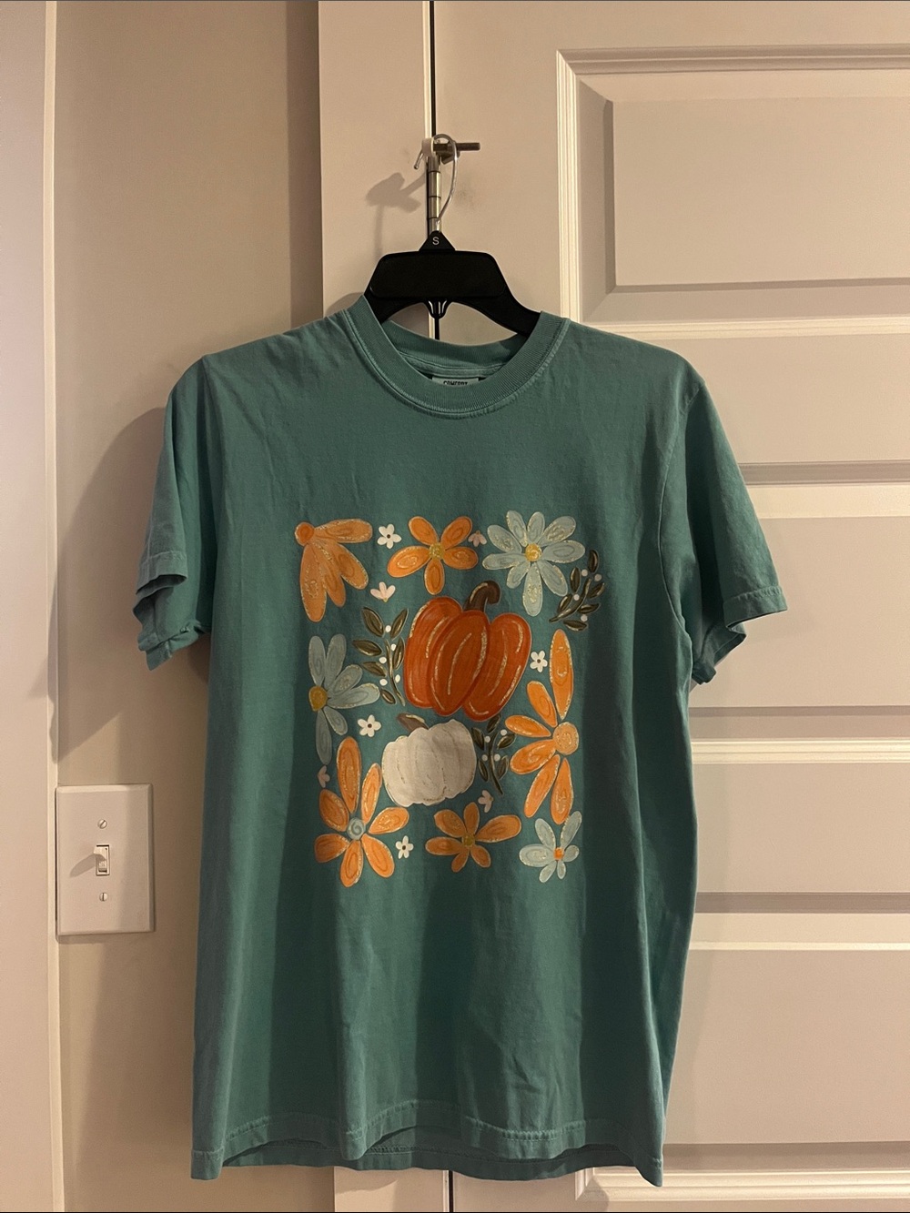 Teal Pumpkin & Floral Graphic Tee